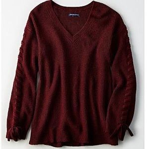 American eagle burgundy sweater